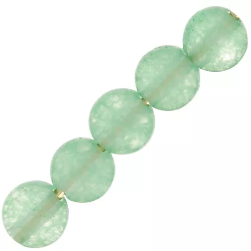 Perline piatte sfaccettate - Perline di pietra preziosa da 4 mm - Avventurina x10