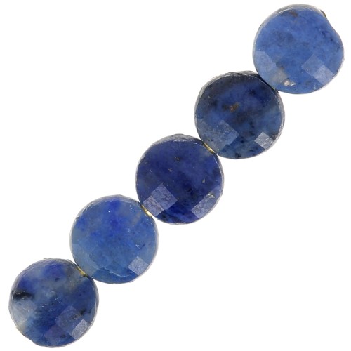 Perle di pietra semipreziosa tonde sfaccettate 4 mm - Sodalite x10