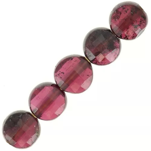 Perline piatte sfaccettate - Perline di pietra preziosa da 4 mm - Granato x10