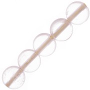 Perline piatte sfaccettate rotonde - dischi di gemme da 4 mm - Quarzo rosa x10