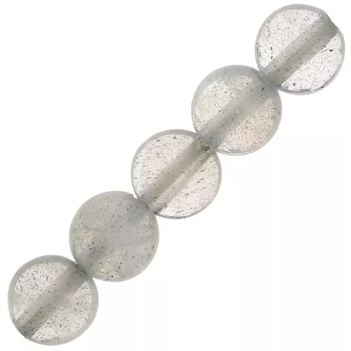 Perline piatte sfaccettate - dischi di pietra da 4 mm - Labradorite x10