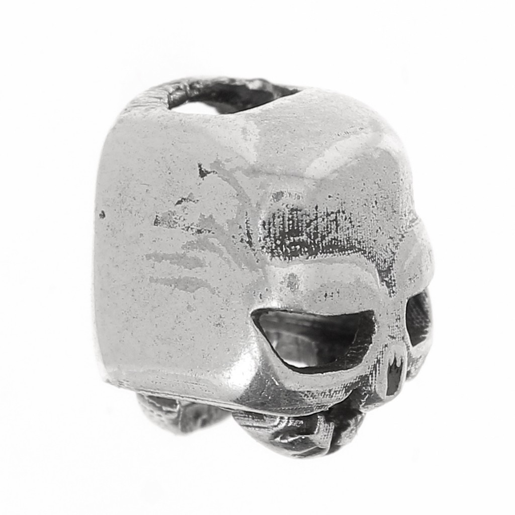 NKlaus Orecchini A Perno Teschio In Argento 925 Ossidato - 7 Mm, Gioielli Gotici Per Uomo E Donna, Modello 12585
