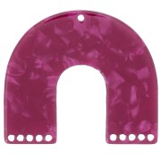 Pendente candelabro forma U 35x40,5 mm - Lampone tartaruga x1|raw }}