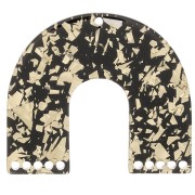 Pendente candelabro forma U 35x40,5 mm - Glitter - Oro - Nero x1|raw }}