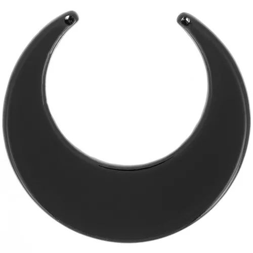 Pendente mezzaluna in acetato 46x49,5 mm - nero x1