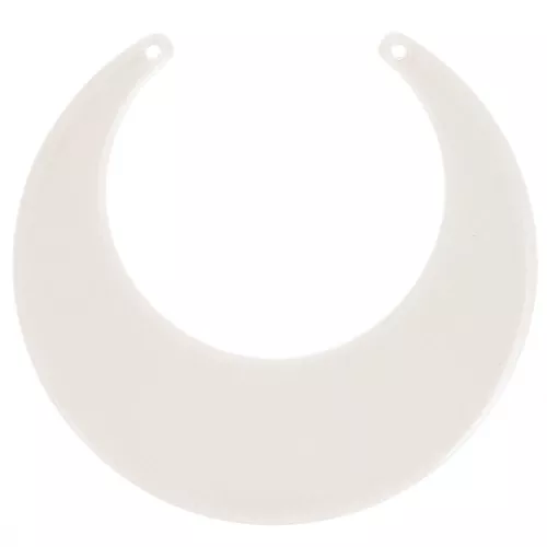Pendente mezza luna in acetato 46x49,5 mm - Beige x1