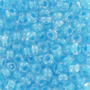 Perla Preciosa 11/0 2 mm - Crystal con interno acquamarina perlato x 20 g