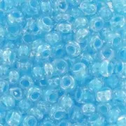 Perla Preciosa 11/0 2 mm - Crystal con interno acquamarina perlato x 20 g