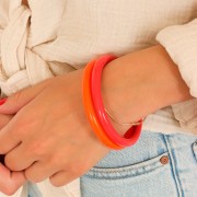 Bracciale in resina opaca da 67 mm - Rosso x1