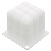 Stampo a cubo trapuntato 60x60 mm per candele - sapone - Bianco x1|raw }}