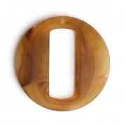 Pendente rotondo scavato in resina effetto opaco 39 mm - Marrone marmorizzato x1|raw }}