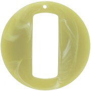 Ciondolo rotondo cavo in resina effetto opaco 39 mm - Verde chiaro marmorizzato x1|raw }}