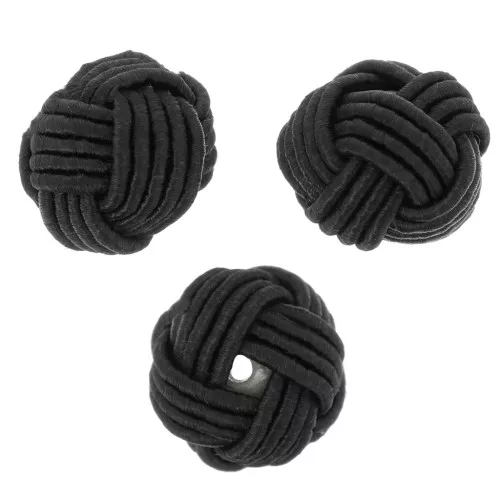 Perlina da 12 mm rivestita di filo di nylon - Nero x1