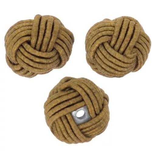 Perlina da 12 mm rivestita di filo di nylon - Marrone x1