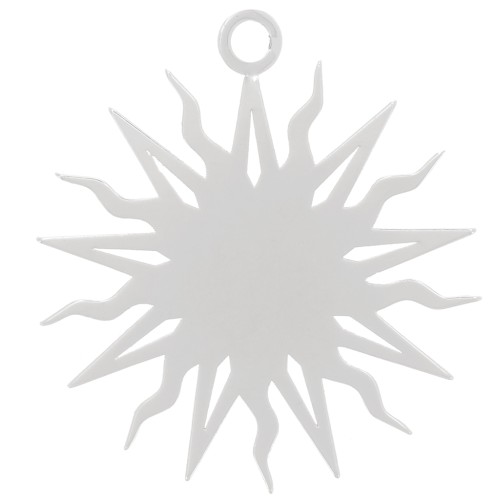 Pendente sole 16 mm - escluso Perles and co - Placcatura argento x1