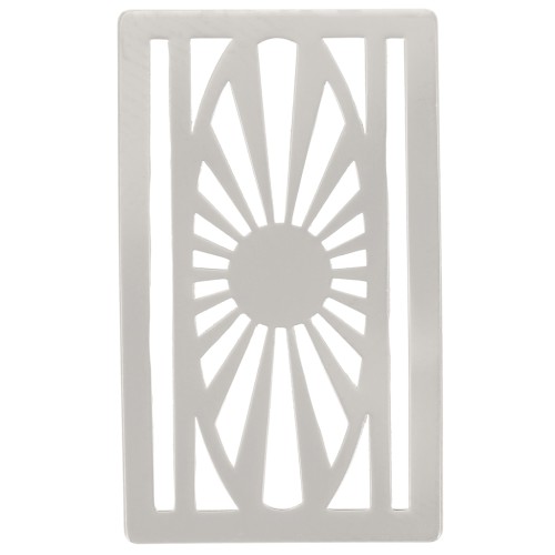 Distanziatore per Miyuki 11/0 escluso P&C 23x13,5mm Placcatura argento fine x1