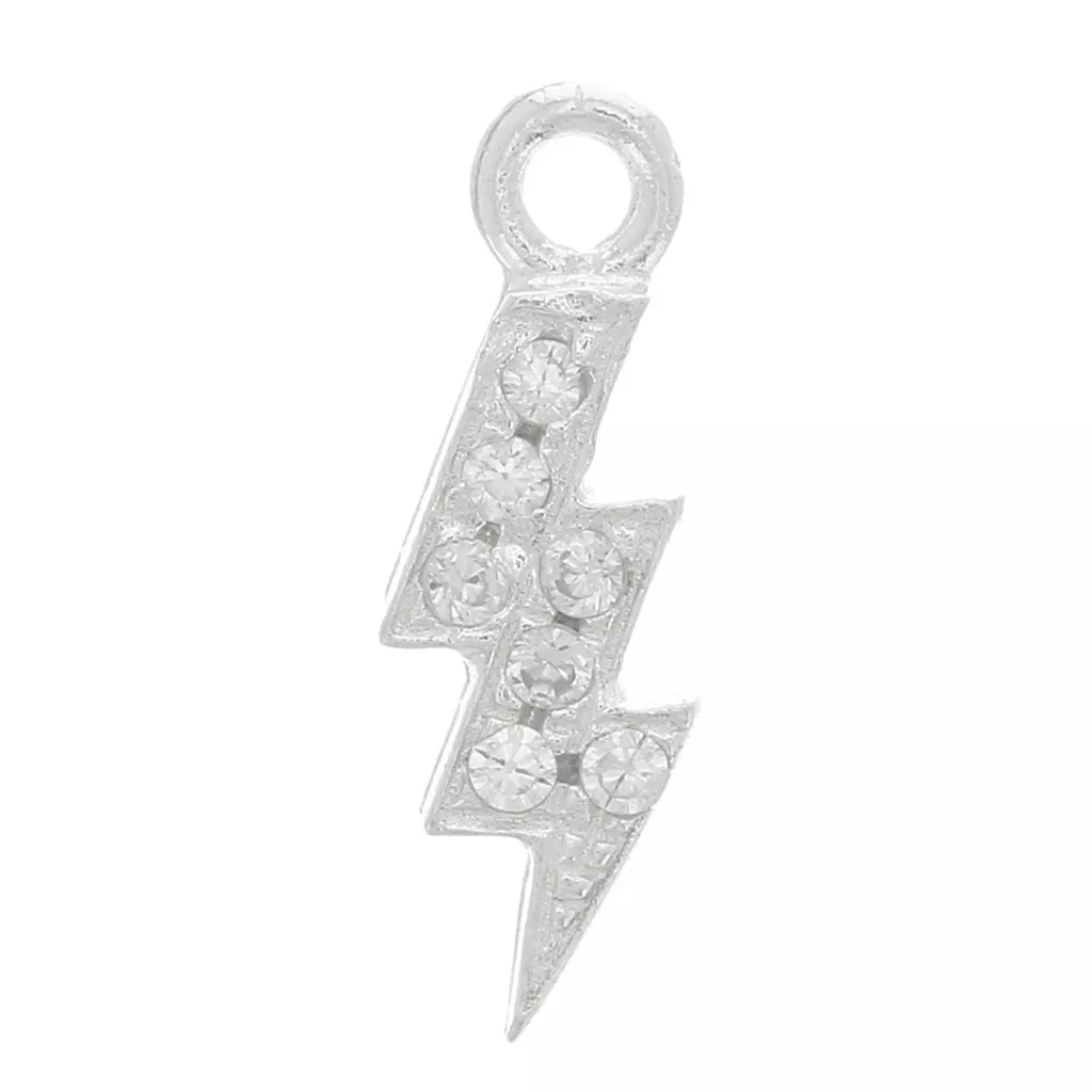 Ciondolo A Forma Di Fulmine In Argento Sterling: Pendente .925 - Foto 7