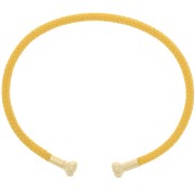 Bracciale cordone ritorto svitabile - Giallo - Dorato oro fino|raw }}
