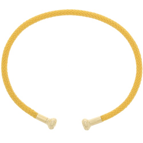 Bracciale cordone ritorto svitabile - Giallo - Dorato oro fino