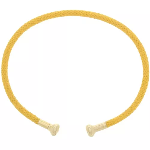 Bracciale cordone ritorto svitabile - Giallo - Dorato oro fino