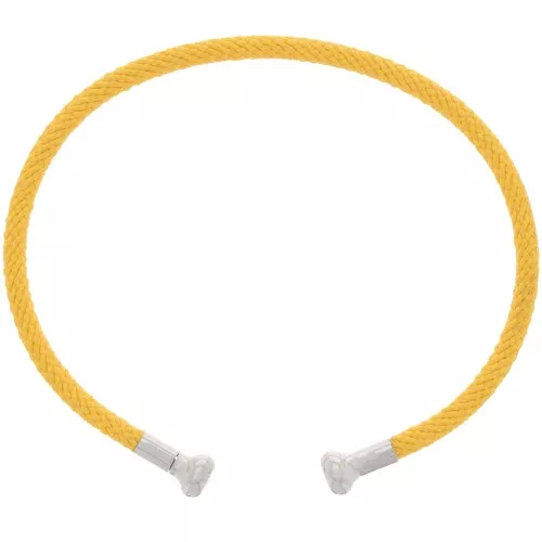 Bracciale cordone ritorto svitabile - Giallo - Rodio