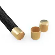 Terminale tubo per cordone 8 mm - dorato con oro fino x1