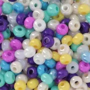 Perla Preciosa 6/0 4 mm - Mix opaco multicolore lucido x 20 g