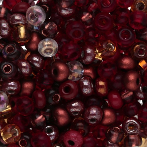 Perla Preciosa 6/0 4 mm - Mix trasparente - Metallizzate x20g