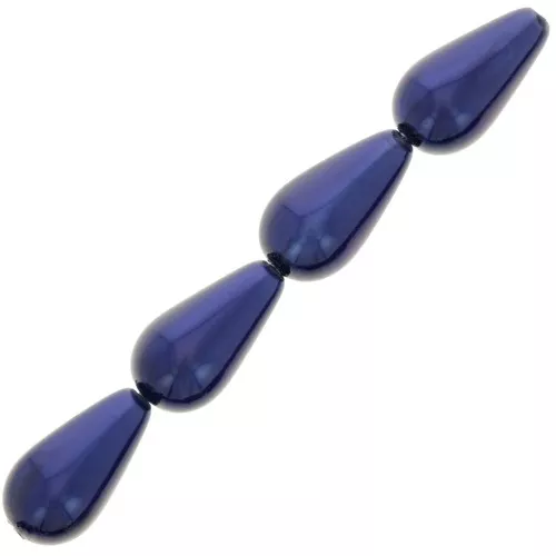 Perla Preciosa Pearshape Pearl 15x8 mm - Dark Blue x5