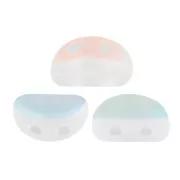 Perle in vetro Kos® par Puca® 6x3mm Crystal Mat AB x10g