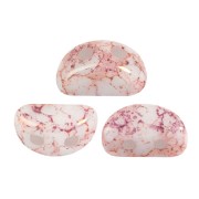 Perle in vetro Kos® par Puca® 6x3mm Opaque White Bronze x10g