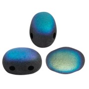 Perle in vetro Samos® di Puca® 7x5 mm Jet Mat AB x10g