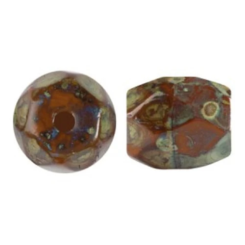 Perla in vetro Baros® par Puca® 6x5mm Frost Caramel Travertin x10g