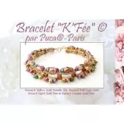 Perla in vetro Baros® par Puca® 6x5mm Frost Sweet Pink Travertin x10g