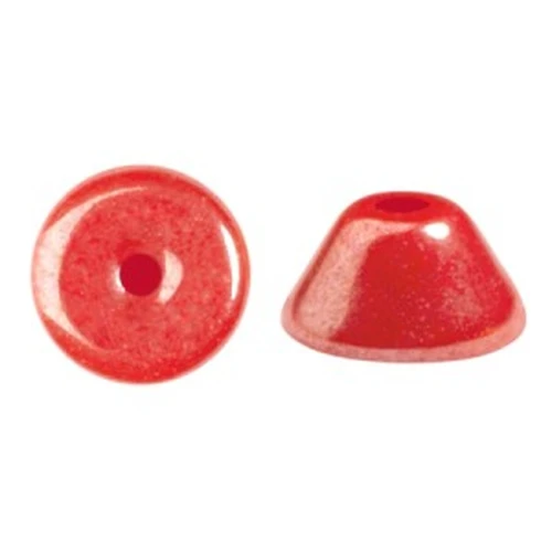 Perle di vetro Konos® Puca® 4x2mm Frost Cherry Luster x10g