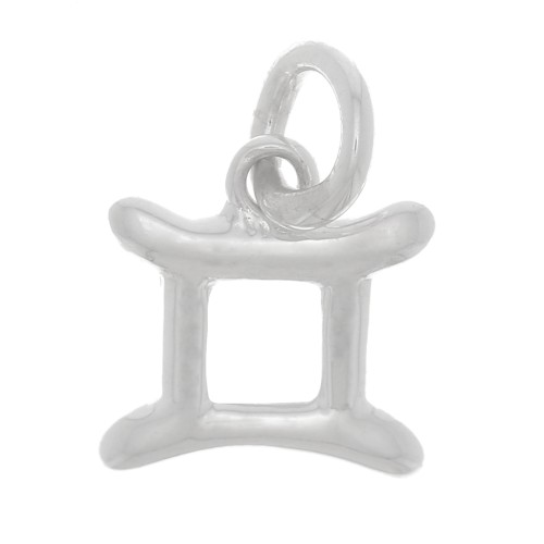Ciondolo segno zodiacale 9x8,5 mm - Gemelli - Argento 925 x1