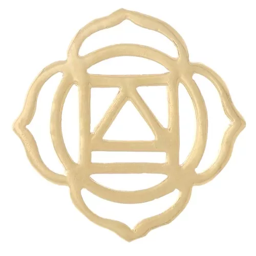 Distanziatore di chakra n. 1 - Radice - 15 mm - dorato con oro fino x1