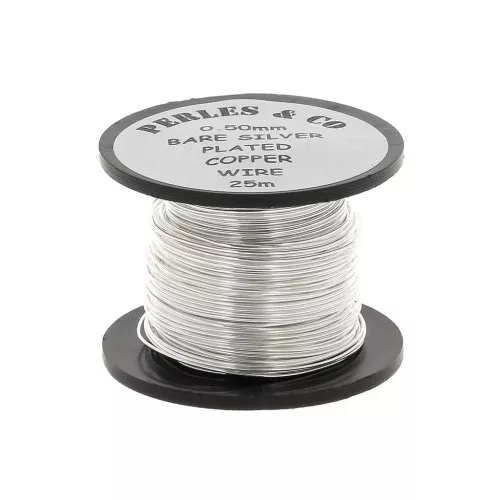 Filo di rame mm. 0.50 Argento x m. 25