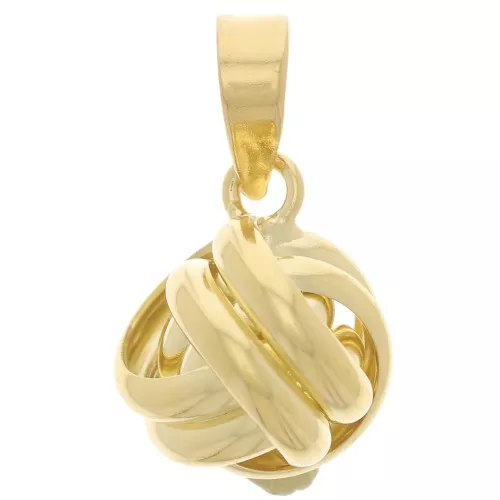 Pendente nodo d'amore 11 mm - Argento 925 dorato x1