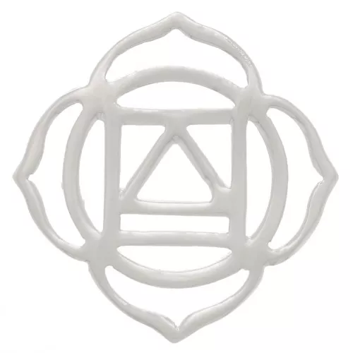 Distanziatore Chakra n°1 - Radice - 15 mm - Placcatura argento x1