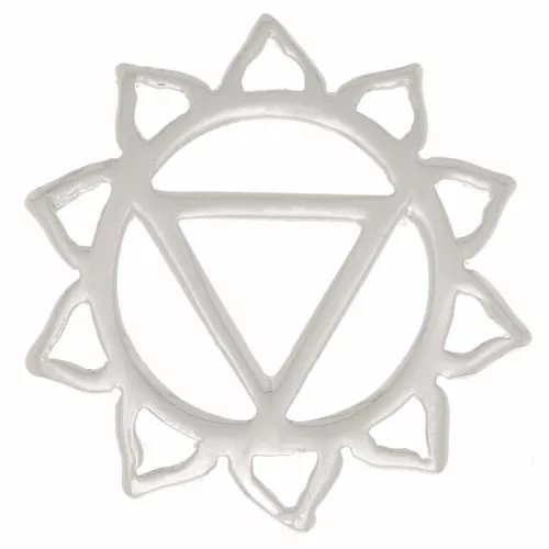 Distanziatore di chakra n. 3 - Plesso solare - 15 mm - Placcatura in argento x1