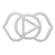 Distanziatore Chakra n°6 - 3° occhio - 16x10 mm - Placcatura argento x1