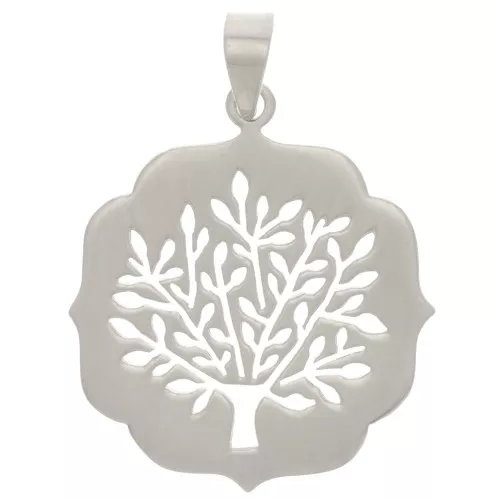 Pendente Albero della Vita 29,5x26 mm - Placcatura in argento x1
