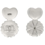 Perle passanti - per orecchini perno 15x9 mm - Argento 925 x2