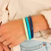 Bracciale in resina opaca da 67 mm - Ecrù x1