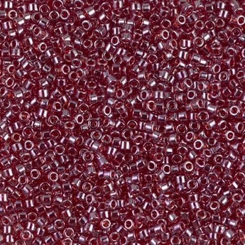 Miyuki Delica 11/0 DB1222 - Transparent Dark Cranberry Luster x8g