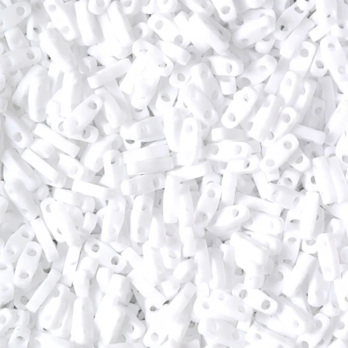Miyuki Quarter Tila Beads 5x1.2x1.9 mm QTL-402F - White Mat x10g