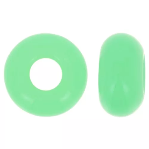 Perlina a foro largo -Donuts 14 mm - Verde chiaro x10
