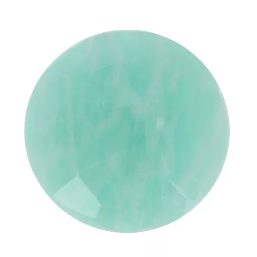 Cabochon tondo sfaccettato rotondo 10 mm - Amazzonite x1