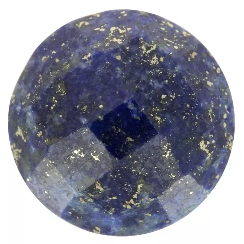 Cabochon tondo sfaccettato rotondo 10 mm - Lapislazzuli x1